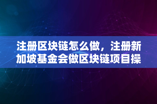 注册区块链怎么做，注册新加坡基金会做区块链项目操作分析