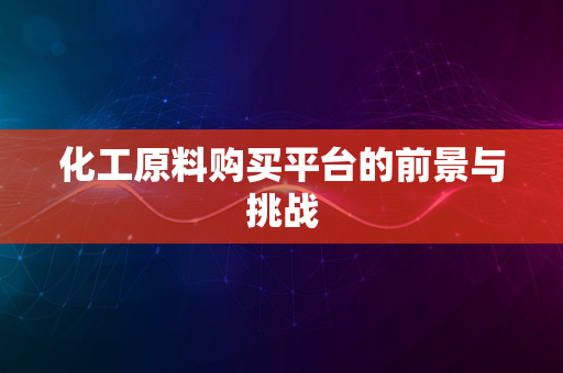 化工原料购买平台的前景与挑战