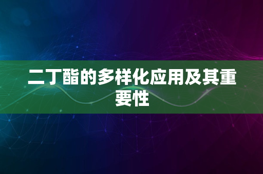 二丁酯的多样化应用及其重要性