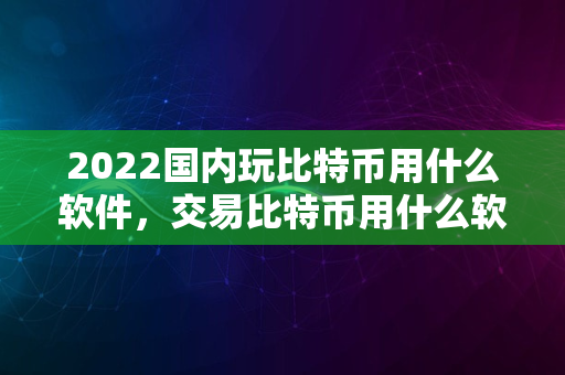 2022国内玩比特币用什么软件，交易比特币用什么软件好