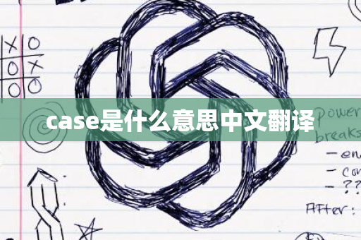 case是什么意思中文翻译