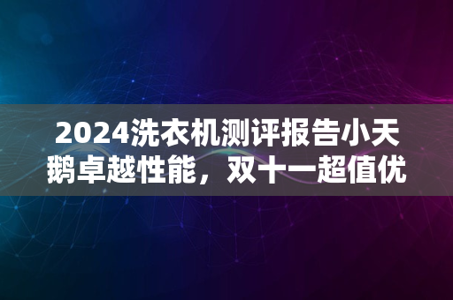 2024洗衣机测评报告小天鹅卓越性能，双十一超值优惠体验