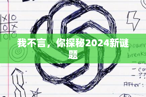 我不言，你探秘2024新谜题