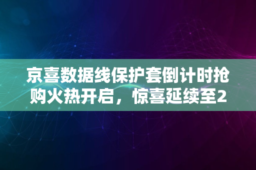 京喜数据线保护套倒计时抢购火热开启，惊喜延续至2024