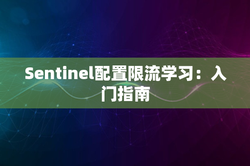 Sentinel配置限流学习：入门指南