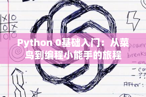 Python 0基础入门：从菜鸟到编程小能手的旅程