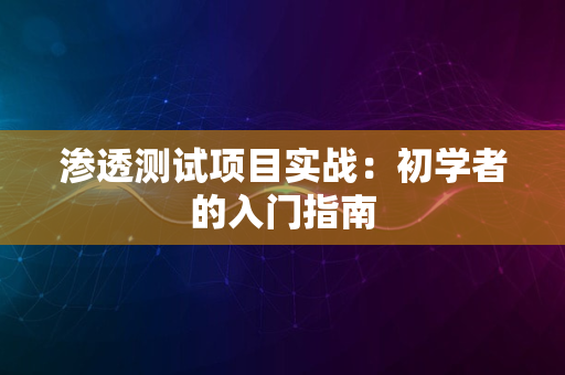 渗透测试项目实战：初学者的入门指南