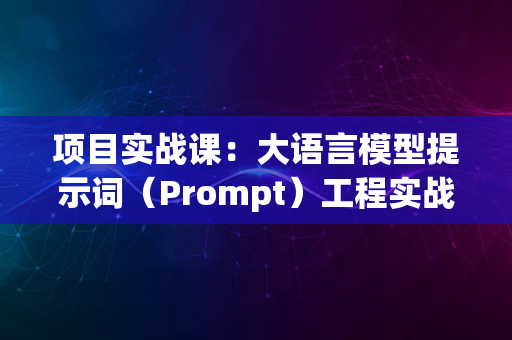 项目实战课：大语言模型提示词（Prompt）工程实战