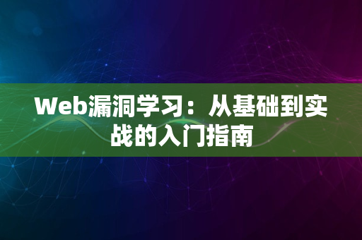 Web漏洞学习：从基础到实战的入门指南