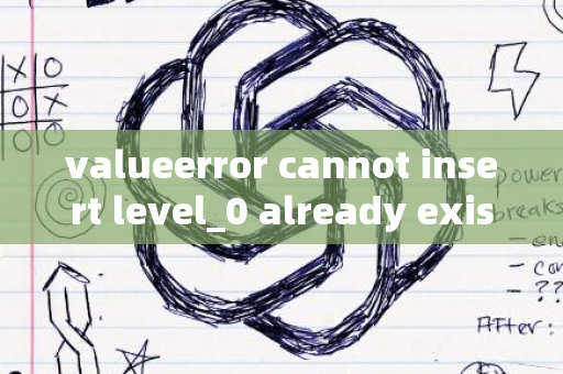 valueerror cannot insert level_0 already exists