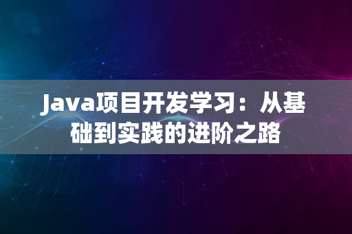 Java项目开发学习：从基础到实践的进阶之路