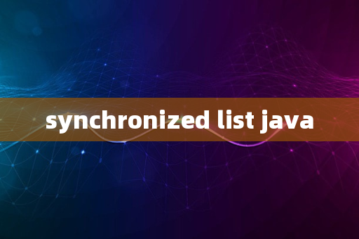 synchronized list java